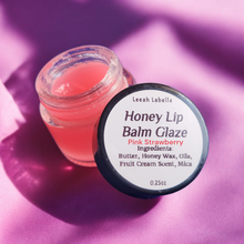 Load image into Gallery viewer, Honey Lip Balm Glaze: Pink Strawberry
